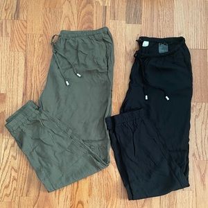 Selling together. H&M green and black joggers